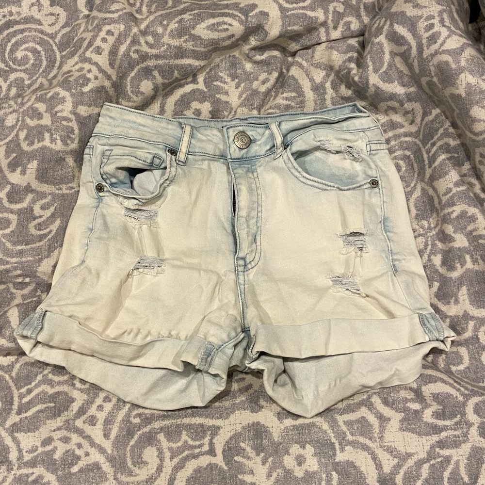 Women’s Aeropostale Light-Washed Ripped Jean Shorts